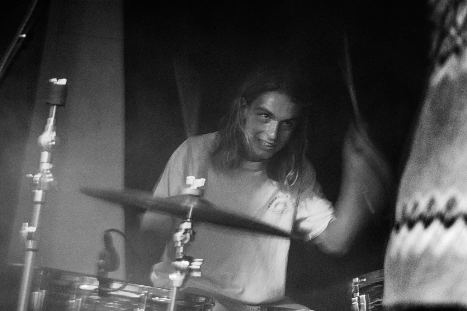Ethan drumming at Torquay Hotel